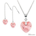 Rose Peach XILION Heart SET Made with Swarovski Elements